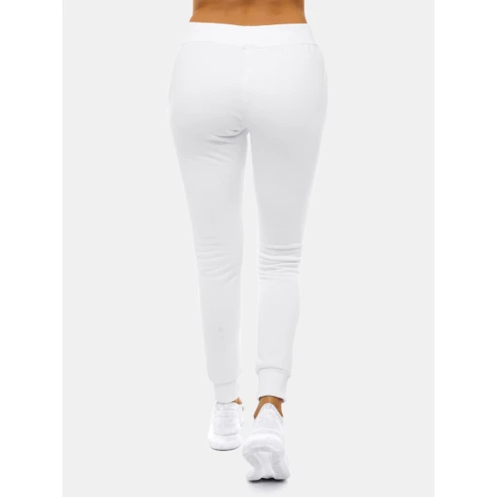 Moteriškos baltos laisvalaikio kelnės Flor JS/CK01