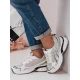 Moteriški balti su tamsiai mėlynomis detalėmis laisvalaikio batai Dinamic ZY0619