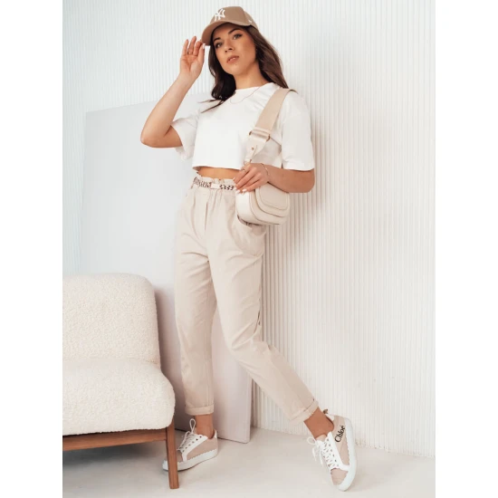 Moteriškos kelnės šviesiai rudos spalvos Erli UY2027