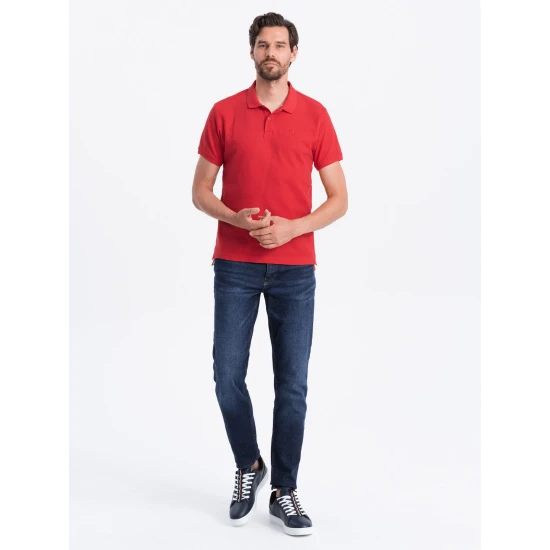 Vyriški raudoni polo marškinėliai Cristan V22 S1374