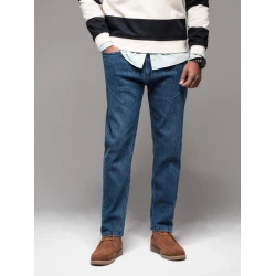 Vyriški tamsiai mėlyni džinsai Carl