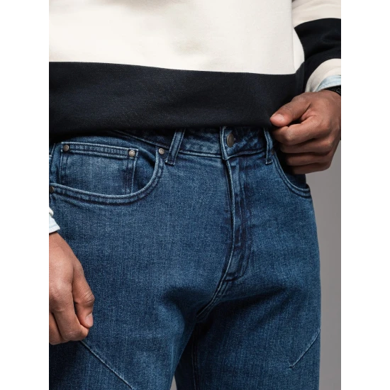 Vyriški tamsiai mėlyni džinsai Carl V2 OM-PADP-0227