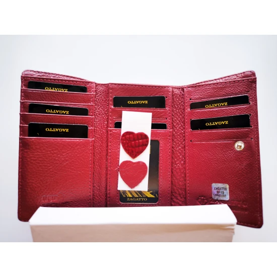 Moteriška raudonos spalvos piniginė Gilin ZG-4004 Premium