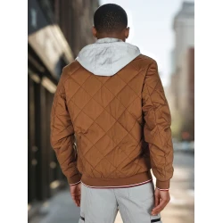 Vyriška rudos spalvos striukė su gobtuvu Stefun