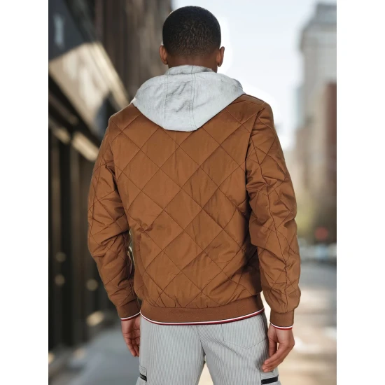 Vyriška rudos spalvos striukė su gobtuvu Stefun Vyriškos Striukės ir Paltai