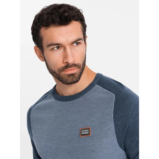 Vyriškas tamsiai mėlynos spalvos megztinis Rox Megztiniai