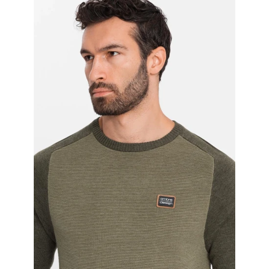 Vyriškas chaki spalvos megztinis Rox V2 OM-SWSW-0121