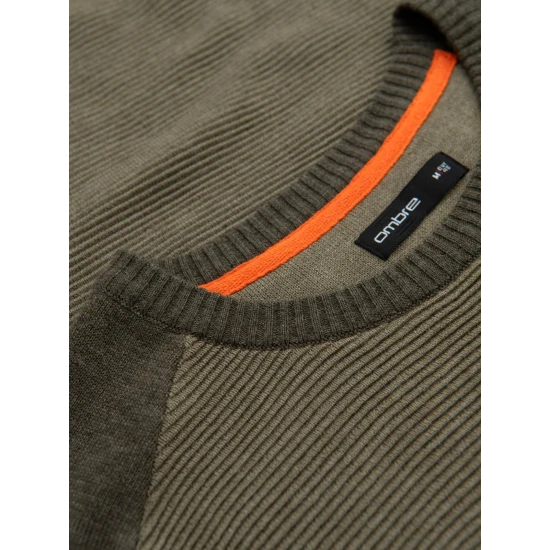 Vyriškas chaki spalvos megztinis Rox V2 OM-SWSW-0121