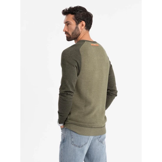 Vyriškas chaki spalvos megztinis Rox V2 OM-SWSW-0121