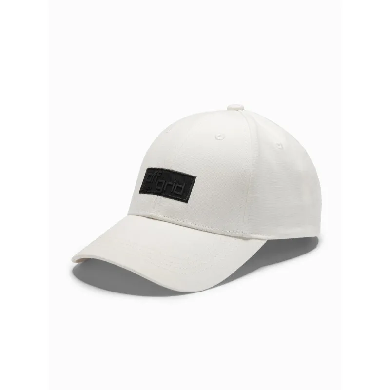 Unisex balta kepurė Grid V2 OM-ACCS-0104