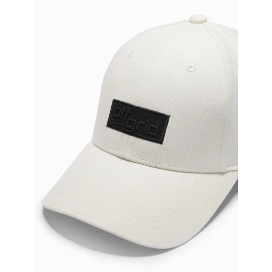 Unisex balta kepurė Grid V2 OM-ACCS-0104