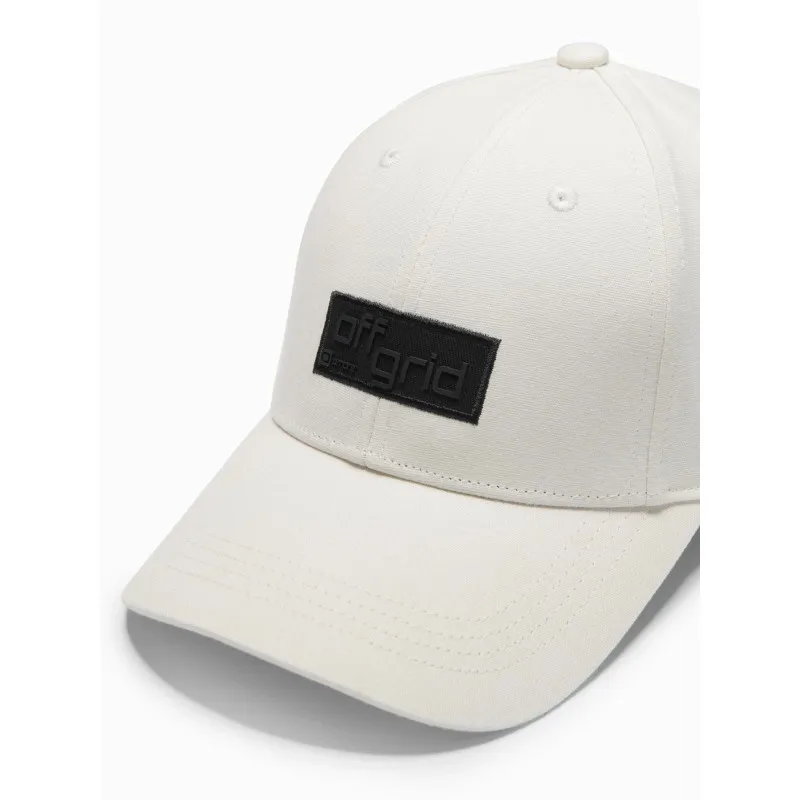 Unisex balta kepurė Grid V2 OM-ACCS-0104