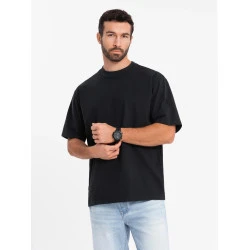 Vyriški juodos spalvos marškinėliai Doman