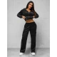 Moteriškas juodas veliūrinis komplektas Alin JS/35C1613/3