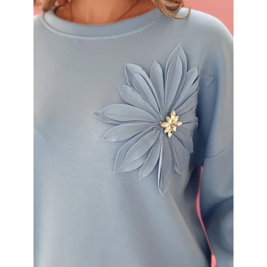 Moteriškas mėlynas džemperis Flori RY2764