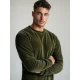 Vyriškas velūrinis žalios spalvos džemperis Drain JS/8B1166/29