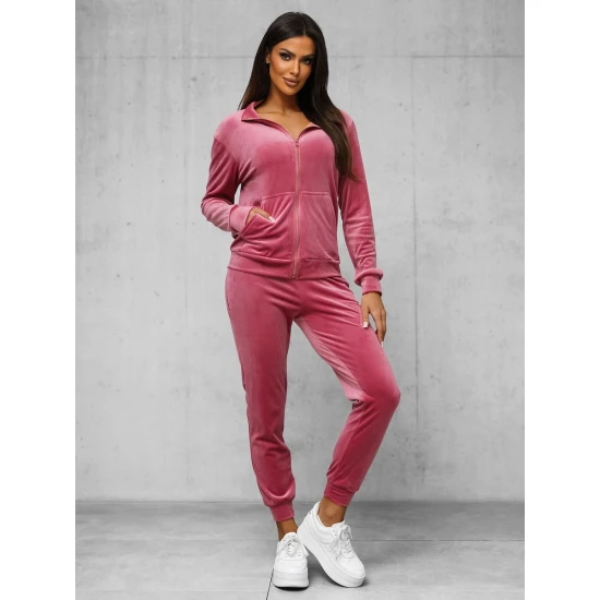 Moteriškas tamsiai rožinis veliūrinis komplektas Rosita JS/35C1610/19