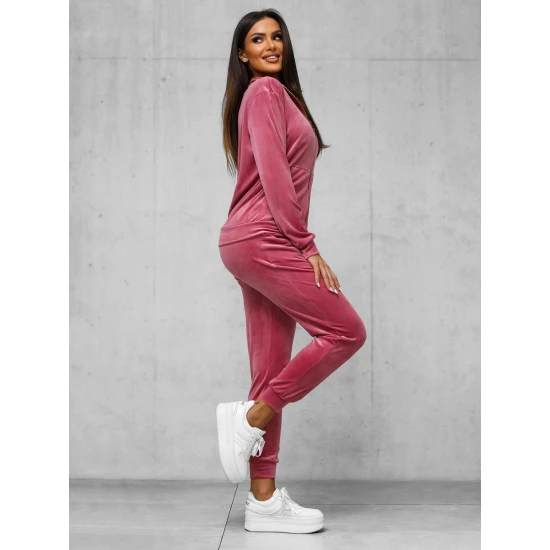 Moteriškas tamsiai rožinis veliūrinis komplektas Rosita JS/35C1610/19