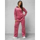 Moteriškas tamsiai rožinis veliūrinis komplektas Alin JS/35C1613/19