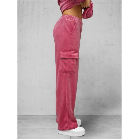 Moteriškas tamsiai rožinis veliūrinis komplektas Alin JS/35C1613/19