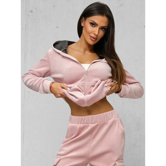 Moteriškas rožinis veliūrinis komplektas Alin JS/35C1613/20