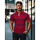Men's striped red polo shirt Donat O/PA6636
