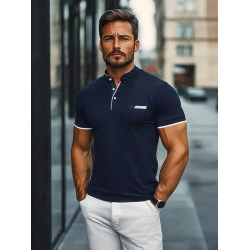Vyriški tamsiai mėlyni polo marškinėliai Novin
