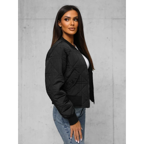 Moteriška juoda bomber stiliaus striukė Morin JS/16M9227/392
