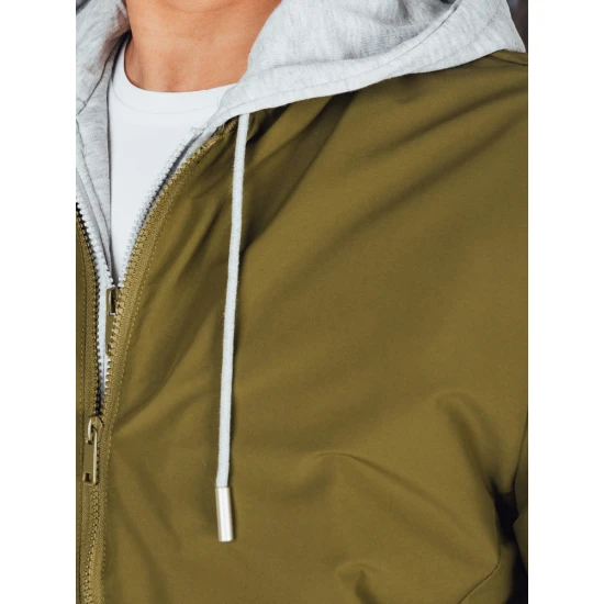 Vyriška žalios spalvos bomber stiliaus striukė Edmin TX5022