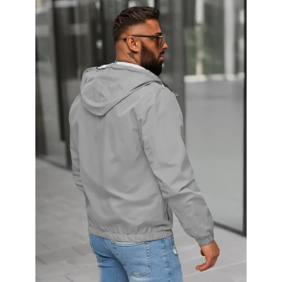 Vyriška pilka striukė su gobtuvu Pyter JS/31M5069/215