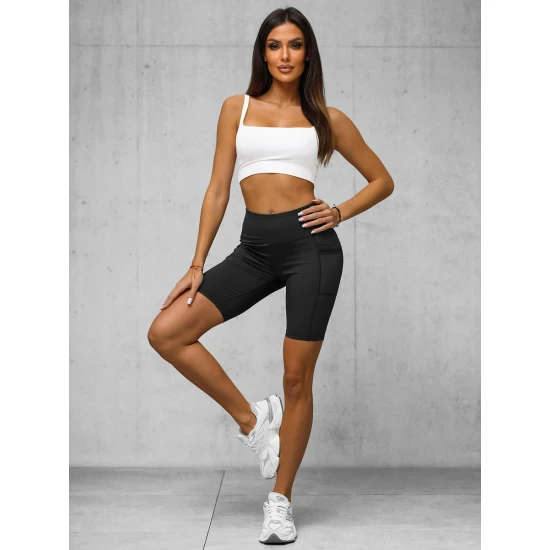 Moteriški biker stiliaus  juodi šortai Neli JS/XY24004S