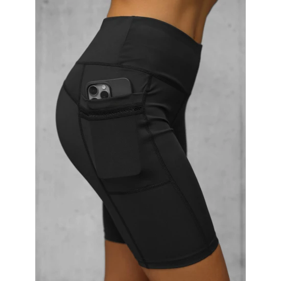 Moteriški biker stiliaus  juodi šortai Neli JS/XY24004S