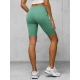 Moteriški biker stiliaus mėtinės spalvos šortai Neli JS/XY24004S