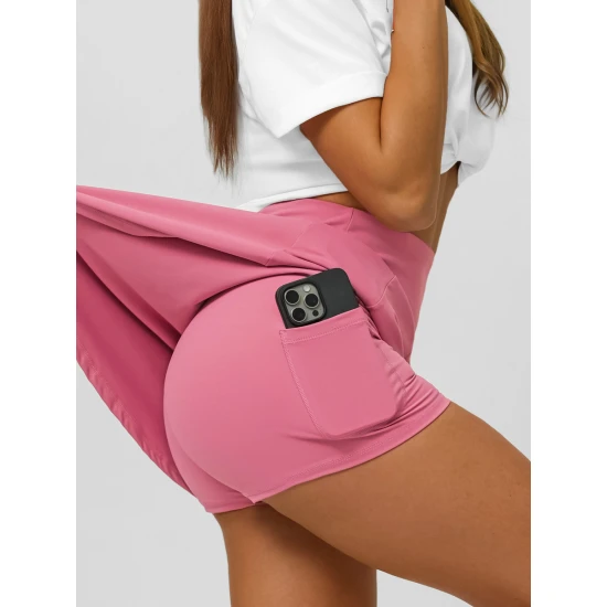 Moteriškas rožinės spalvos sijonas- šortai Melani JS/17K590/111