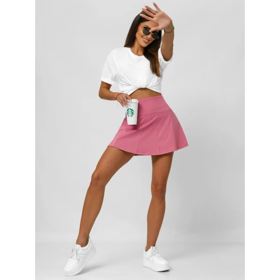 Moteriškas rožinės spalvos sijonas- šortai Melani JS/17K590/111