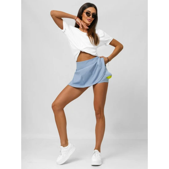 Moteriškas mėlynos spalvos sijonas- šortai Melani JS/17K590/9