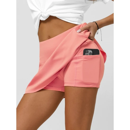 Moteriškas rausvos spalvos sijonas- šortai Active JS/17K568/37