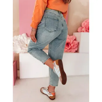 Women's blue mom jeans Mom