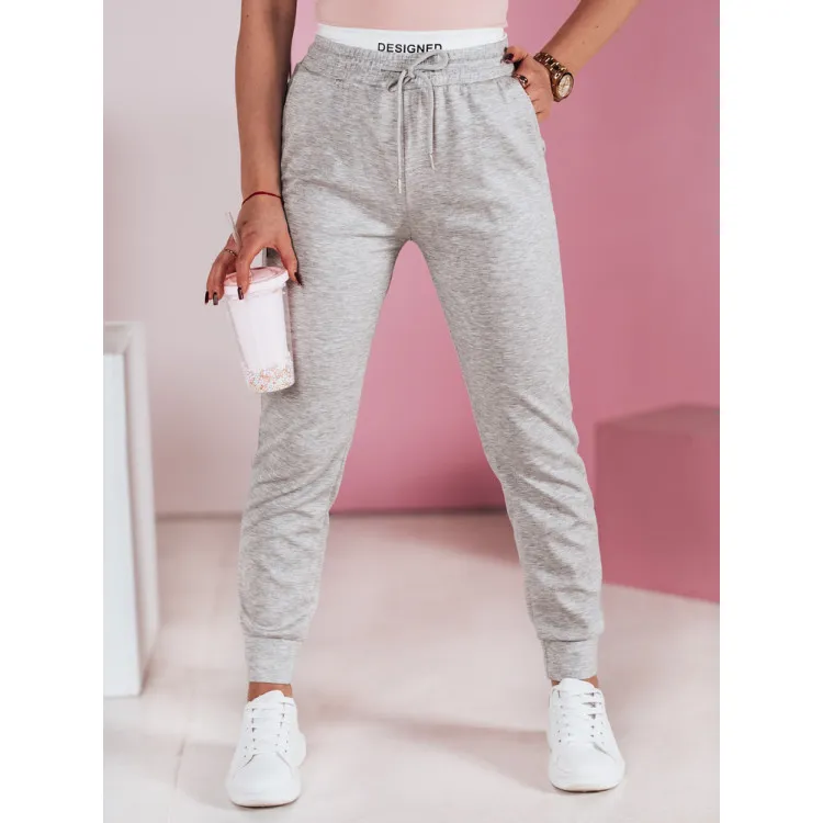 Moteriškos laisvalaikio pilkos slim fit kelnės Sport UY2400