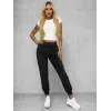 Damskie spodnie welurowe w kolorze czarnym Azil JS/92K527/3