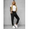 Damskie spodnie welurowe w kolorze czarnym Azil JS/92K527/3