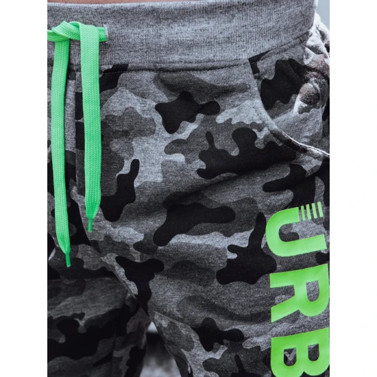 Vyriškos tamsiai pilkos kamufliažinės laisvalaikio kelnės Urban UX4441