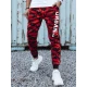 Vyriškos raudonos kamufliažinės laisvalaikio kelnės Urban UX4444