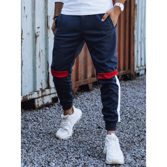 Vyriškos tamsiai mėlynos laisvalaikio kelnės Edma Laisvalaikio kelnės