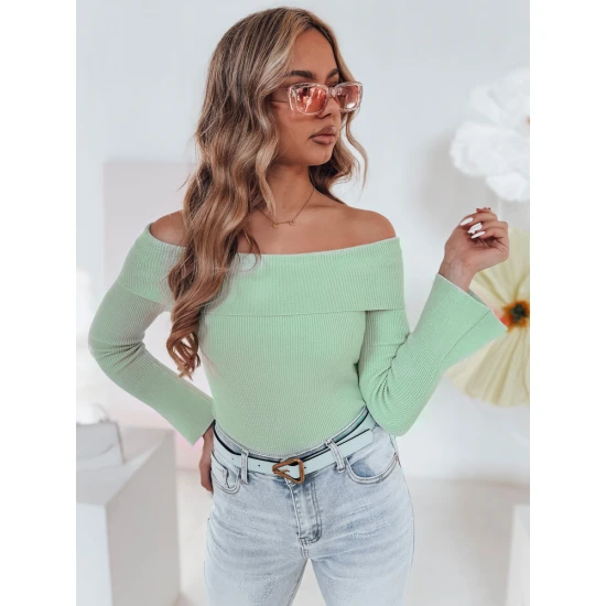 Moteriškas žalios spalvos megztinis Show MY2430