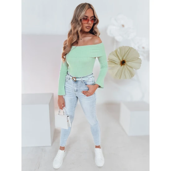 Moteriškas žalios spalvos megztinis Show MY2430