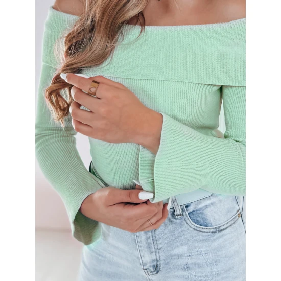 Moteriškas žalios spalvos megztinis Show MY2430