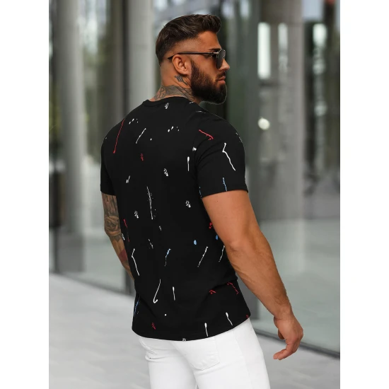 Vyriški juodos spalvos marškiniai Milan O/MPO3443