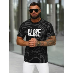 Vyriški juodos spalvos marškiniai Close