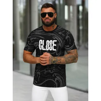 Men's black shirt Close